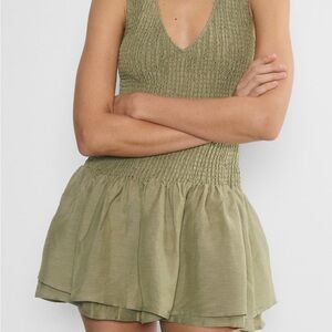 Aritzia Upstate linen blend dres